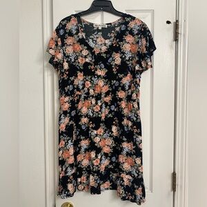 Wallflower Black Floral Dress  XXL